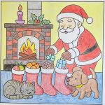 Weihnachtliches Ausmalbild für Kinder Adventskalender