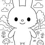 Niedliches Monster Malbuch Motiv für Kinder und Teens