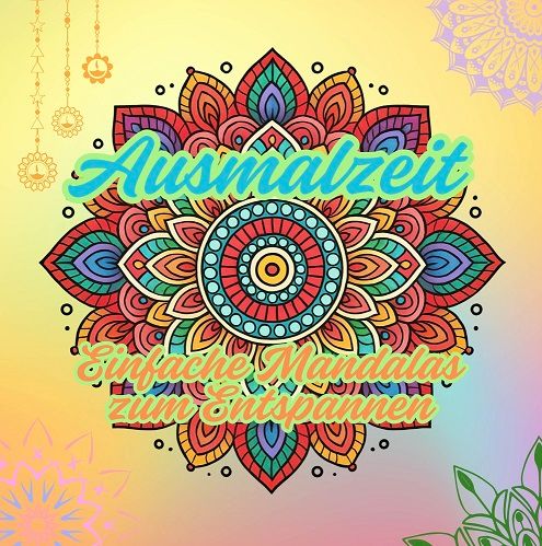 Mandala Malbuch mit einfachen Motiven