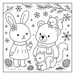 Weihnachtsmotiv Malvorlage für Kinder zum Ausmalen