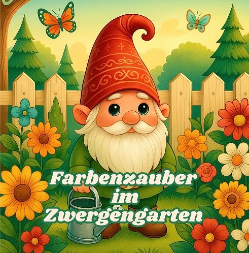 Lustiges Gartenzwerge Malbuch für Kinder und Erwachsene
