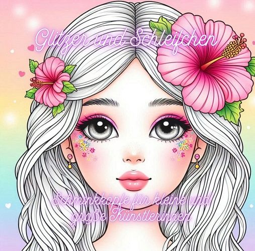 Schminkköpfe Malbuch zum kreativen Ausmalen