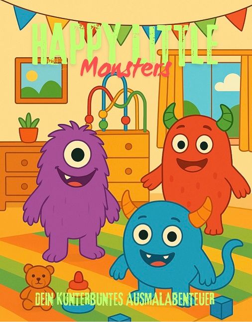 Niedliche Monster Malbuch zum Ausmalen