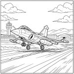 Flugzeug Malbuch für Kinder und Erwachsene