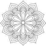 Mandala Malbuch Seite mit einfachen Mustern