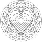 Mandala Malvorlage mit großen Flächen