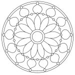 Einfaches Mandala Motiv zum Ausmalen