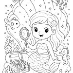 Mädchen Ausmalbild mit süßer Prinzessin