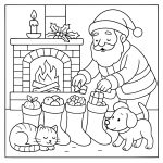 Adventskalender Malbuch Motiv schwarz weiß für Kinder