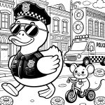 Quietscheente Malvorlage für jedes Alter