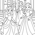 Kindgerechtes Malbild Berufe für Mädchen