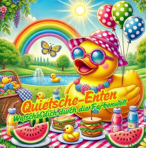 Quietscheenten Malbuch zum kreativen Ausmalen