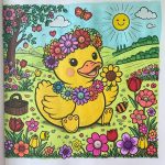 Fröhliche Quietscheente Ausmalmotiv