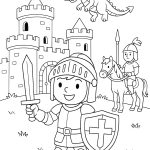 Jungs Malbuch Motiv Dinosaurier und Helden