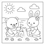 Kinder Malvorlage Cute & Cozy Stil