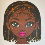 Kreatives Schminkköpfe Malbuch Motiv