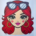 Make-up Schminkkopf zum Ausmalen