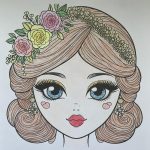 Schminkköpfe Malbuch Motiv für Kinder