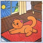 Ausmalbilder Malbuch mit Katzen für Kinder