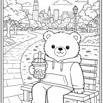 Offenes Knuddelbärchen Malbuch mit süßen Bärenmotiven für kreative Auszeiten und ruhige Malmomente