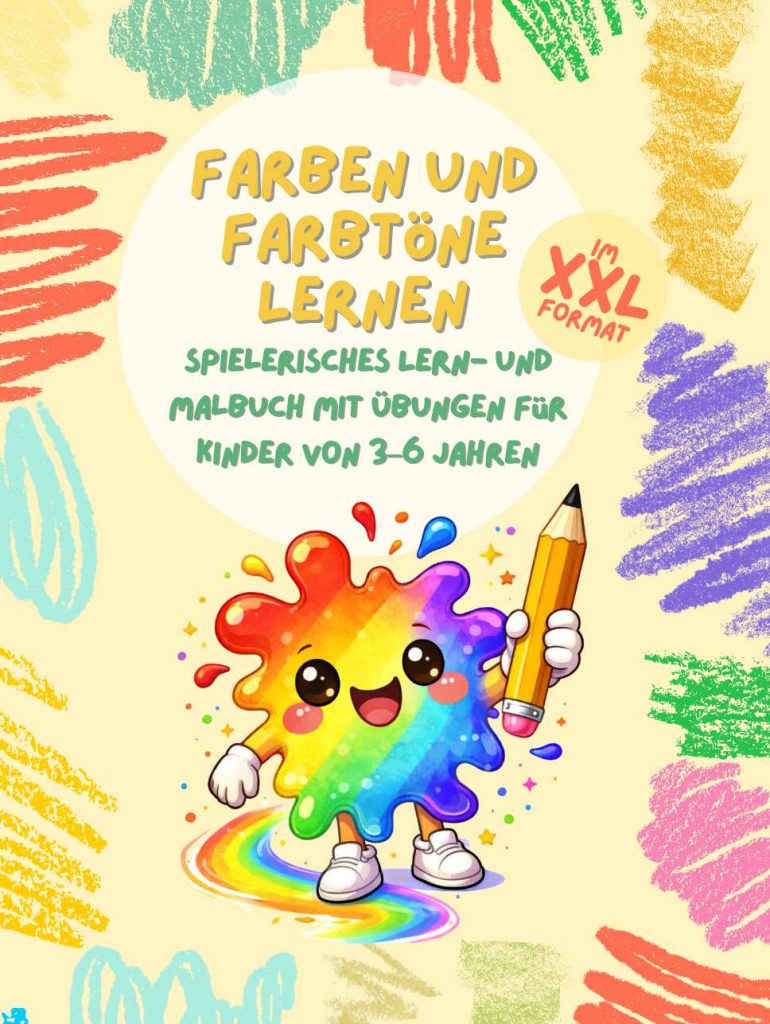 Lern-und Malbuch Lernbuch Farben und Farbtöne Mitmachbücher für Kinder Lern- und Malbücher für Kinder